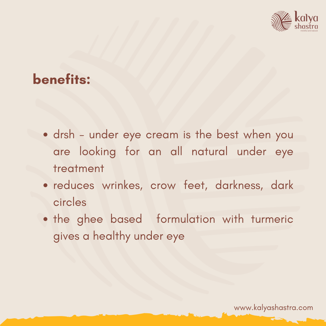 Under Eye Cream - Drsh - Ghee and Turmeric - 15gm